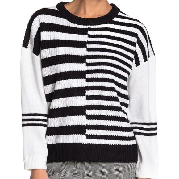 Catherine Malandrino Striped Knit Sweater Size Petite Medium New With Tag - Picture 10 of 10